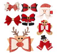 Barrettes À Nœuds De Noël Pour Les Jeunes Filles | Ensemble Festif Et Mignon - Barrette Pour Cheveux Épais Ou Fins | Pour Trajet Fête Maison Plage Dîner Voyage École Extérieur Travail Hommes Femmes