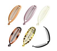 Barrettes Banana Pour Femmes 6 Pièces Outil de Coiffure à Double Peigne