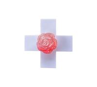 Barrettes croisées roses pour femme et fille des années 2000 Punk Résine Pince à cheveux Anime Côté épingle à cheveux Tous les décors de cheveux assortis 1/2 pcs Épingle à cheveux vintage