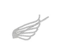 Barrettes en strass Épingles à cheveux ailes d'ange brillantes, 2 pièces, strass, couleur argent, pinces en métal, ornements for femmes