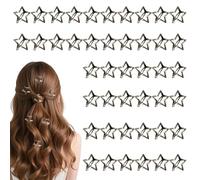 Barrettes Étoiles 50 Pièces Barrettes Métal Antidérapantes | Accessoires pour Cheveux de 3 cm Pour Les Jours Fête Festival Concert Bal Rendez-Vous Galant Femmes Et Filles