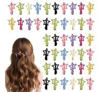Barrettes Étoiles 50 Pièces Barrettes Métalliques Antidérapantes Mode | Accessoires Cheveux 3 Cm Pour Les Jours Fête Festival Concert Bal Rendez-Vous Galant Femmes Et Filles