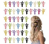 Barrettes Étoiles - 50 Pièces Barrettes Métalliques Antidérapantes Mode - Clips Cheveux Mignons 3 cm - Pour Les Jours Fête Festival Concert Bal Rendez-Vous Galant Femmes Et Filles