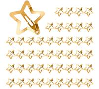 Barrettes Étoiles - Lot de 50 Pièces de Barrettes Métal Antidérapantes,3 Centimètres Petites Pinces À Cheveux,Pour Un Usage Fête Festival Concert Bal Rencontre Voyage