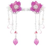 Barrettes Fleur Cheveux Fille à Pampilles, 1 Paire, Alliage de Zinc