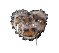 Barrettes Fourrure Enfants Épingle à Cheveux Broche Barrettes à Cheveux pour Femmes Filles Grande Pince à Cheveux Cœur avec Strass
