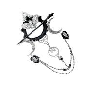 Barrettes Halloween Pour Filles - Épingle à Cheveux Sorcière Gothique - Ornements Tête Étincelants Pour Coiffure Lady Cosplay Fête Danse Mariage Sport Travail