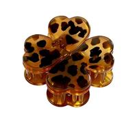 Barrettes Magnétiques Pour Femmes - Barrettes antidérapantes trèfle à quatre feuilles léopard,Accessoires De Coiffure,Pour Fêtes Vacances Maison Voyage Mariage Soin Été Quotidien Nouvel An