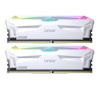 Kit Barrettes mémoire 32Go (2x16Go) DIMM DDR5 Lexar Ares RGB 6400MHz (Blanc)