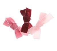 Barrettes Nœud pour Filles, Lot de 3, Tissu et Alliage de Zinc, Rose | Style Mignon, Format Compact, Maintien Léger, pour Cheveux Fins et Jeunes Filles, Lot de Trois Pièces