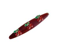 Barrettes plates en épingle à cheveux avec strass en cristal - Pince élégante en forme de cerises - Accessoire photo