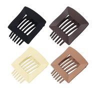 Barrettes Plates pour Femmes | Prise Ferme Barrette Puissante - Lot de 4 Pinces Légères pour Ville Plage Travail Maison Voyage Sortie