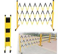 Barricade extensible avec roulettes, barrière d'allée portable et barrière rétractable en ciseaux pour la construction et le contrôle de la foule