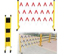 Barricade extensible avec roulettes, barrière d'allée portable et barrière rétractable en ciseaux pour la construction et le contrôle de la foule