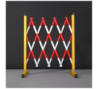Barricade extensible en métal - Clôture de circulation rétractable avec roues, barrière portable pour allée pour la construction, la route extérieure, le garage, le stationnement