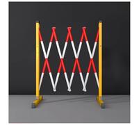 Barricade extensible en métal - Clôture de circulation rétractable avec roues, barrière portable pour allée pour la construction, la route extérieure, le garage, le stationnement