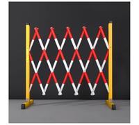 Barricade extensible en métal - Clôture de circulation rétractable avec roulettes pour construction, route extérieure, garage, parking