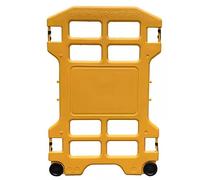 Barricade mobile extensible - 7 pièces en plastique barrière de contrôle de foule avec roues pour allée, événements en plein air, sécurité routière et solutions de barrage routier