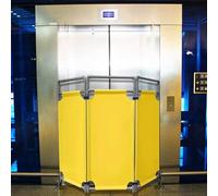 Barricade mobile extensible - Barrière en plastique robuste pour barrage routier temporaire, parfaite pour les événements, le contrôle de la foule, les centres commerciaux, les écoles, les allées, la