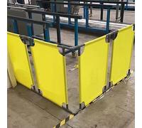 Barricade portable extensible - Barrière en plastique durable pour contrôle de foule, gestion du trafic, sécurité d'événement, barrage routier temporaire pour centres commerciaux, écoles, allées