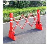 Barricades de sécurité, barrière de circulation pliable, barricade mobile extensible en plastique de 8,2 pieds de largeur, remplie d'eau avec des bandes réfléchissantes for l'école, le centre commerci