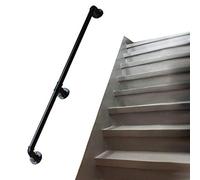 Barrier D'Escalier Pour Fer Forgé En Métal Noir Monté Au Mur, Support de Rails D'Escalier, Conception de Tuyaux D'Eau/60Cm