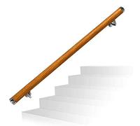 Barrier D'Escalier, Rail de Bannister Pour Les Escaliers, En Bois -20Ft Kit Complet, Barre de Soutien Des Balustrades D'Escalier Du Couloir/2Ft