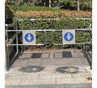Barrière à battant automatique - Porte d'entrée en métal à sens unique à 90°, accès au supermarché, barrière de sécurité durable de 150 x 97 cm pour zones à fort trafic, installation et fonctionnement
