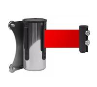barrière à cordes, Barrière murale magnétique rétractable for le contrôle des foules avec boîtier en acier 2/3/5 m, bande rouge for la sécurité files d'attente(A,3M/9.8FT)