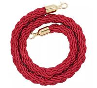 Barrière à cordes pour files d'attente Barrières de contrôle des foules en corde de différentes tailles, avec crochets métalliques(Red B,2.5M)