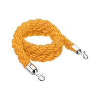Barrière à cordes pour files d'attente Corde de barrière de contrôle des foules en nylon avec crochet en métal multicolore 2 à 10 pieds(Yellow,2.5M)