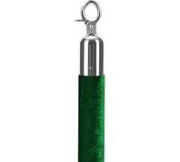 Barrière à cordes pour files d'attente Corde de maintien de foule avec crochets Crown Top, épaisseur 3 cm, paquet de 1,5 m(Green)