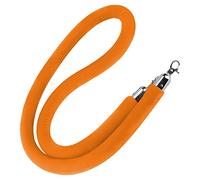 Barrière à cordes pour files d'attente Corde torsadée multicolore for barrière de contrôle des foules, longueur: 2 à 10pieds(Orange,1.5M)
