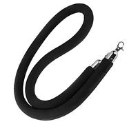 Barrière à cordes pour files d'attente Corde torsadée multicolore for barrière de contrôle des foules, longueur: 2 à 10pieds(Black,2.2M)
