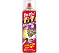 BARRIERE A INSECTES Aérosol contre les Guêpes, Frelons Spécial Nids, Prêt à l'emploi, 500 ml, BARGUEPE500