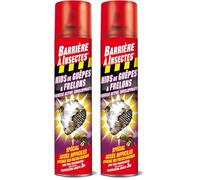 BARRIERE A INSECTES Aérosol mousse enveloppante spécial nids de guêpes et frelons, 300 ml, BARMOGUEP300 (Lot de 2)