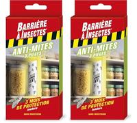 BARRIERE A INSECTES Anti-mites alimentaires - Étui de 3 pièges (Lot de 2)