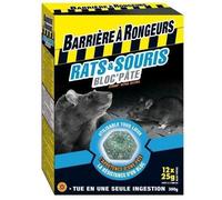 BARRIERE A INSECTES Bloc pâte appât Rats et Souris - 300 g