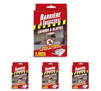 Barrière à Insectes Pièges Collants Anti-Cafards - Etui de 2 pièges (Lot de 4)