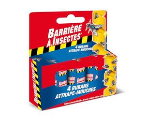 BARRIERE A INSECTES Ruban Attrape-Mouches, stop la reproduction des moustiques, 4 rouleaux, BARFLY
