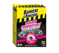 Barriere a rongeurs souricide foudroyant en appat sur cereales - pour lieux secs - 160 g