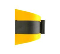 Barrière à sangle pour file d'attente, 10M - Ruban de sécurité jaune/noir for usage extérieur mural Attention Danger Ne pas entrer dans la barrière(10M)