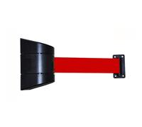 Barrière à sangle pour file d'attente, Barrière de contrôle des foules rétractable 32,81 pieds, système sécurité publique extensible professionnel mural avec accessoires(D)