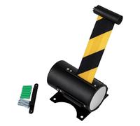 Barrière à sangle pour file d'attente, Barrière extérieure extensible - Poteaux rétractables for contrôle des foules avec ceinture de sécurité murale Utilisation intérieure/extérieure(Yellow Black)