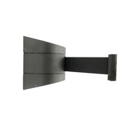 Barrière à sangle pour file d'attente, Ruban d'avertissement Barrier 10M - Barrière de sécurité extérieure extensible avec ceinture rayée Parfait for la gestion d'événements(Noir,5M)