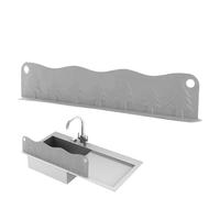 Barrière anti-éclaboussures d'eau - Tapis de robinetterie flexible en silicone - Protection des bords de l'évier à ventouse étanche pour une utilisation dans la cuisine et la salle de bain