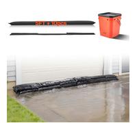 VEVOR Barrière Anti-inondation Activée par l'Eau, Sacs d’Inondation Lot de 10PCs 153x21 cm avec Seau, Barrière Absorbante l’Eau, Dispositif de Protection pour Porte, Sous-sol, Garage