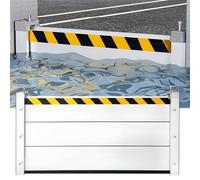 Barrière Anti-Inondation Aluminium, Batardeau Anti Inondation avec Bande Réfléchissante, Barrières de Protection Contre Les Inondations Réutilisable, pour Garage, Cave, Entrée, Porte(80x80cm)