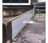 barrière anti-inondation amovible, Hauteur 20-100cm Inondateurs, Barrages d'eau Aluminium, Amovibles et Réutilisables(L 190cm(6.2ft),H80cm)