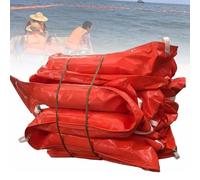 Barrière anti-inondation, barrage flottant en PVC, confinement solide des déchets flottants de 10 m pour la surface des rivières, barrage recyclable en PVC pour les algues et les déchets ,0.8*10M